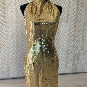 Gold Sequin Cocktail/Party Dress